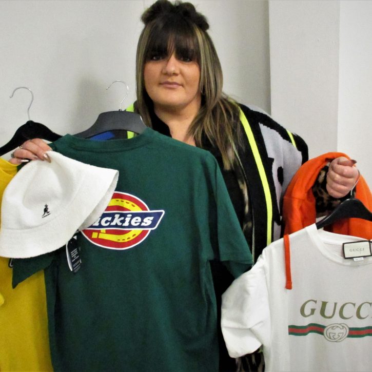 Jenna Clifton from Newlife with some of the items available