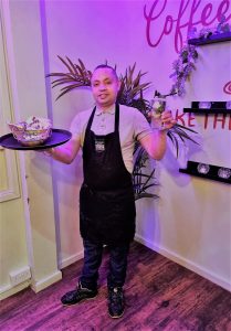 Chef Suriya Sapkota with one of the cocktails