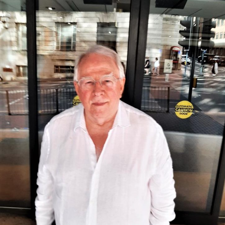 Chris Harris outside Millennium Apartments